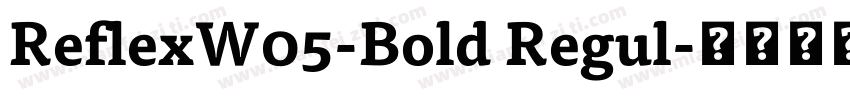 ReflexW05-Bold Regul字体转换